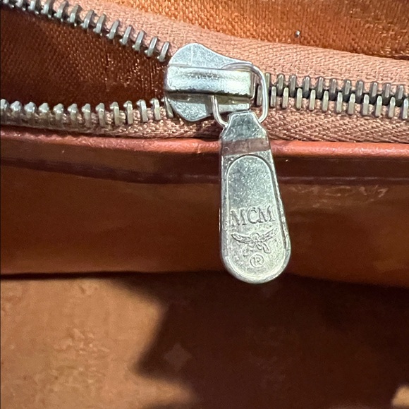 MCM Vintage Cognac Leather Satchel Boston Bag with COA - German - EUC - Picture 16 of 17